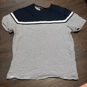 Denim & Flower Navy and White Striped Tee